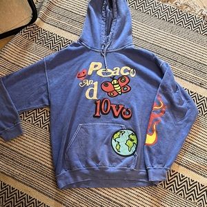 Peace and Love Pacsun Graphic Hoodie
